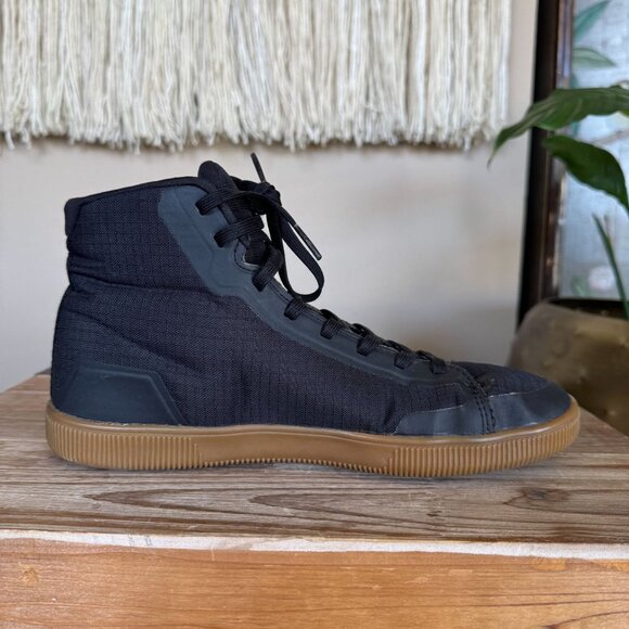 Flux Adapt High-Top Trainer Black Nylon Gum Sole Zero Drop Sneakers Size 8 - Picture 7 of 15